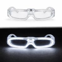 Beyaz LED Işıklı Parti Gözlüğü 3 Modlu – Glow - Gece Eğlence Gözlüğü