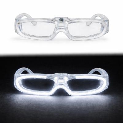 Beyaz LED Işıklı Parti Gözlüğü 3 Modlu – Glow - Gece Eğlence Gözlüğü