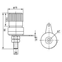 BORN FİŞ ŞASE * BORN KLEMENS SİYAH-KIRMIZI  (IC-239)