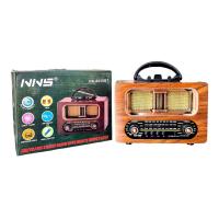 Büyük Boy Retro, Nostaljik, Ahşap Tasarım Bluetooth Hoparlörlü, Şarjlı, Taşınabilir FM/AM Destekli Radyo NS-6635