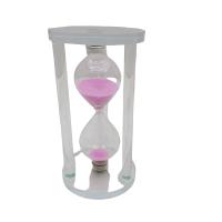 BÜYÜK CAM KUM SAATİ CAM STANDLI 15 DAKİKA - ÇAP: 7.7CM-YÜKSEKLİK: 14.7CM