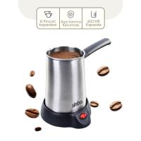 ÇELİK ELEKTRİKLİ CEZVE TÜRK KAHVE MAKİNESİ - 6FİNCAN=400ML ÇİFT YÖNLÜ DÖKME AĞIZ 360 DERECE DÖNEBİLEN TABAN SCM-2958
