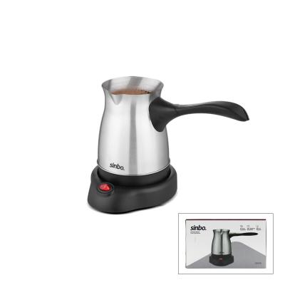 ÇELİK ELEKTRİKLİ CEZVE TÜRK KAHVE MAKİNESİ - 6FİNCAN=500ML 360° KABLOSUZ KULLANIM KATLANIR KULP 600W SCM-9039