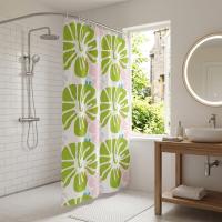ÇİF KANAT PVC BANYO PERDESİ 2  PARÇA  X 90X180CM - 12 HALKALI