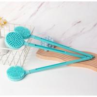 Çift Taraflı Silikon Uzun Saplı  Banyo Fırçası CM-331