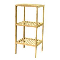 ÇOK AMAÇLI RAF - ORGANİZER 3 KATLI AHŞAP - BAMBU 36X32X80CM