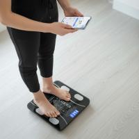 Dijital Baskül Yağ Ölçer Fonksiyonlu Akıllı Baskül Bluetooth Bağlantılı Tartı