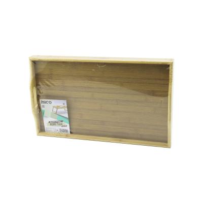 DİKDÖRTGEN=30X50CM  AÇ KAPA AYAKLI = 20CM AHŞAP BAMBU SUNUM TEPSİ