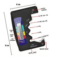 Evrensel Dijital Pil Test Cihazı – AA, AAA, C, D, N, 9V ve Düğme Pil Uyumlu Mini Pil Kapasite & Seviye Ölçer