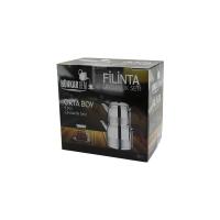 FİLİNTA ORTA BOY ÇELİK ÇAYDANLIK SETİ ÇİFT KAPAKLI RENKLİ BAKALİT KULP ÜST DEMLİK: 1.25LT - ALT SULUK: 2.25LT KENDİNDEN SÜZGEÇLİ