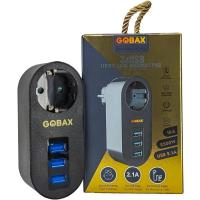 Gobax Termal Akım Korumalı Akıllı Priz 3xusb Li, Çocuk Korumalı, Led Işıklı, Yüksek Isıya Dayanıklı
