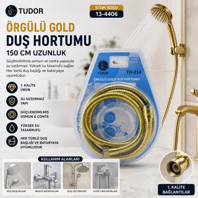 GOLD ÖRGÜLÜ DUŞ HORTUMU 150CM VAKUMLU AMBALAJ