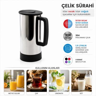 GRİ - PASLANMAZ ÇELİK SICAK - SOĞUK ÇELİK SÜRAHİ