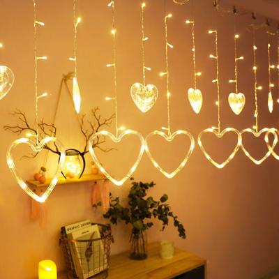 GÜN IŞIĞI - KALPLİ 3MT - FİŞLİ EKLEMELİ - FONKSİYONLU LUX SARKIT PERDE LED - DEKOR LAMBA