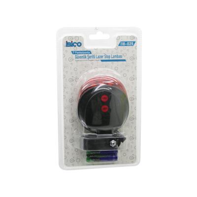 GÜVENLİK ŞERİTLİ LAZER  BİSİKLET  STOP LAMBASI   PİLLİ   7 FONKSİYONLU   SU GEÇİRMEZ