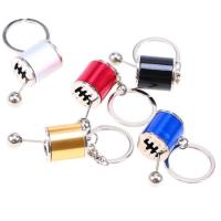 Hareketli Araba Vites Anahtarlık Altı Hız Manuel Vites Dişli Shifter Topuzu Metal Anahtarlık