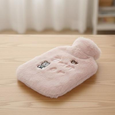 Işıklı Ayıcıklı Figürlü Pembe Peluş Sıcak Su Torbası 1 Lt ? Yumuşak Kılıf, Uzun Süre Sıcak Tutan Termal Su Torbası