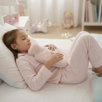 Işıklı Ayıcıklı Figürlü Pembe Peluş Sıcak Su Torbası 1 Lt – Yumuşak Kılıf, Uzun Süre Sıcak Tutan Termal Su Torbası