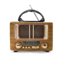 Küçük Mini Boy Retro Ahşap Tasarım Bluetooth Hoparlörlü Radyo – FM/AM Destekli, Şarjlı ve Taşınabilir Radyo NS-8108
