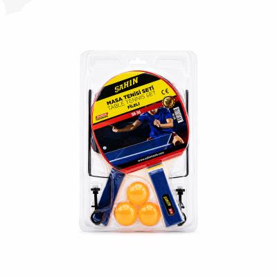MASA TENİSİ FİLELİ PİNPON RAKET SETİ 2PCS RAKET - 3PCS TOP - 1PCS FİLE - AYAK