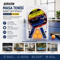MASA TENİSİ FİLELİ PİNPON RAKET SETİ 2PCS RAKET - 3PCS TOP - 1PCS FİLE - AYAK