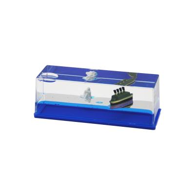 MAVİ SU GEMİ - ADA D.GEN MİKA YÜZEN BATMAYAN DEKORATİF BİBLO AKVARYUM5.2X15.2X5.3CM