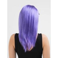 Mor Renk Uzun Düz Parti Peruğu