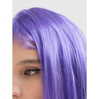 Mor Renk Uzun Düz Parti Peruğu