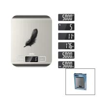 MUTFAK TARTISI TERAZİ İNOX LCD EKRAN 5KG/1GR PİLLİ=2X AAA PİL GR/OZ/ML/IB ÖLÇÜM SKS-4527