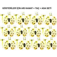 Okul Gösterileri için 12'li Arı Kanadı Seti - Etkinlik Kanatları