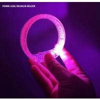 Pembe Led Işıklı Baskı Yapılabilen Pilli Bileklik Bilezik 1,5 cm Genişlik