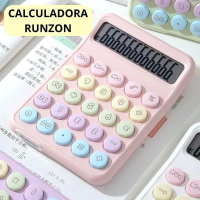 Runzon Renkli Hesap Makinesi Yuvarlak Uçlu 12 Hane Mavi RZ-822