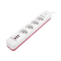 S-LINK SPG403U 1.5M 750 JOULE 3 USB 5V2.4A 4LÜ ANAHTARLI AKIM KORUMALI PRİZ