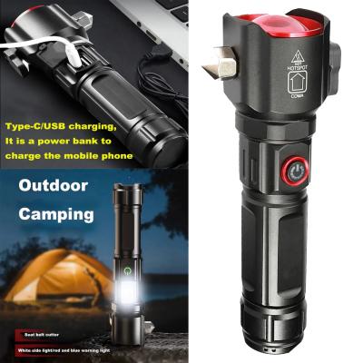 Şarjlı El Feneri  Yüksek Güçlü LED Işık USB ile Şarj ESCAPE RESCUE