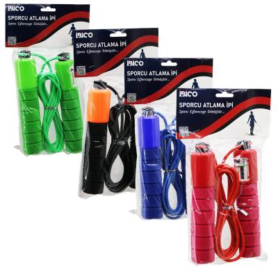 SAYAÇLI RENKLİ SİLİKON İP ATLAMA İPİ SÜNGERLİ RENKLİ PLASTİK TUTACAK