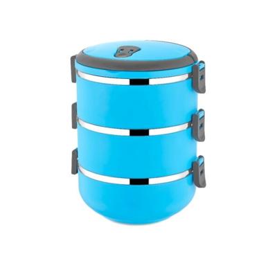 Sefer Tası Yemek Termosu Saklama Kabı Termosu 3lü - Mavi