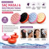 SİLİKON UÇLU PRATİK SAÇ MASAJ - DUŞ FIRÇASI