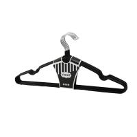 SİYAH 10PCS SİLİKON KAPLAMALI METAL ELBİSE ASKISI
