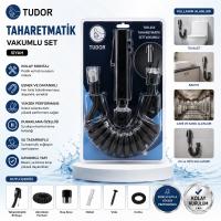 SİYAH TAHARATMATİK SETİ TAHARATMETİK EL DUŞU- HORTUM - MAFSAL VAKUMLU SET