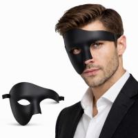 Siyah Yarım Erkek Maske – Phantom Parti &amp;amp; Balo Maskesi