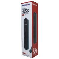 TERMAL AKIM KORUMALI 4LÜ PRİZ 3XUSB 2MT ANAHTARLI UZATMA KABLO SİYAH 10A - 2500W