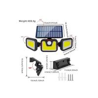 Üçlü Solar Led Projektör – Beyaz Işık – Sensörlü Dış Mekân Aydınlatma