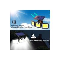 Üçlü Solar Led Projektör – Beyaz Işık – Sensörlü Dış Mekân Aydınlatma