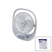 USB 7 İNÇ- 20CM MASA ÜSTÜ FAN VANTİLATÖR IŞIKLI 5W 180 DERECE 3 KADEME HIZ - 3 PERVANE STAND=24.8X30.5X8CM AUFN-01