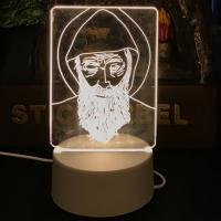 USB Kablolu Işıklı Kendiliğinden Beyaz Kalemli-Silgili Kreatif 3D Görselleştirme LED Lambası