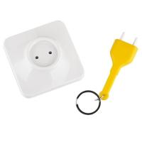 Yapışkanlı Priz Görünümlü Kapı Duvar Tipi Anahtarlık Askılık