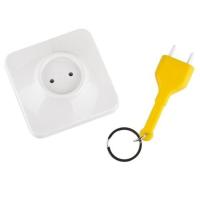 Yapışkanlı Priz Görünümlü Kapı Duvar Tipi Anahtarlık Askılık