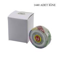YUVARLAK DİSK STANDLI 1440 ADET RENKLİ TOPLU BAŞÖRTÜ İĞNESİ
