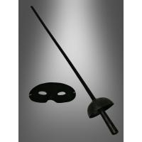 Zorro Kostüm Plastik Aksesuar Seti – Maske ve Kılıç (67 cm)