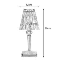 Abajur Model USB Şarjlı Kumandalı 16 Farklı Işık Modlu Masa Üstü Kristal Akrilik Lamba Led